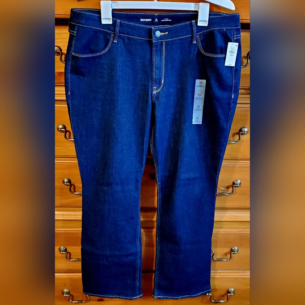 Old Navy Women's Dark Blue Midrise Wow Bootcut Jeans